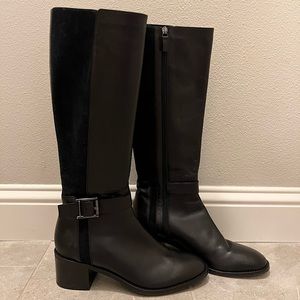 Like new tall black Aquatalia boots
